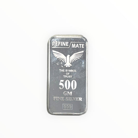 500 GM Minted Silver Bar With 999 Purity