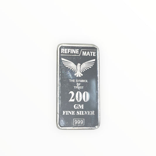 200 GM Minted Silver Bar With 999 Purity