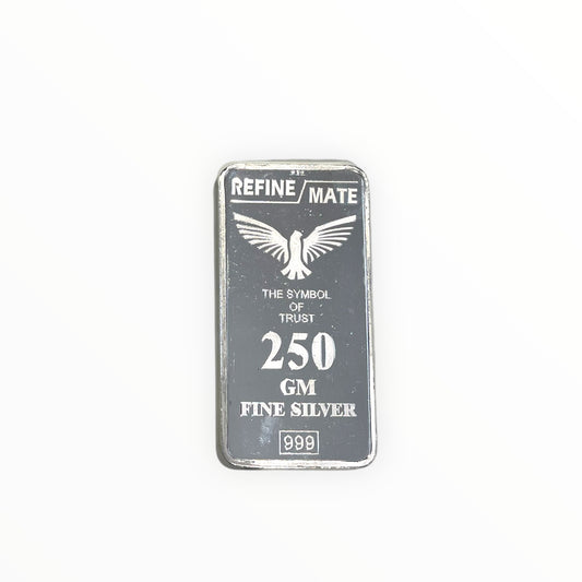 250 GM Minted Silver Bar with 999 Purity